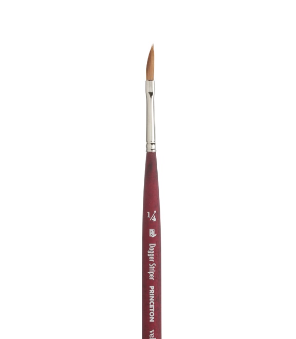 Silver Brush Limited 3012S1/4in Black Velvet Dagger Striper Watercolor  Paint Brush, Size 1/4 Inch, Short Handle